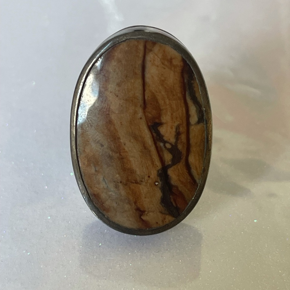 Southwestern Jasper Silver vintage ring